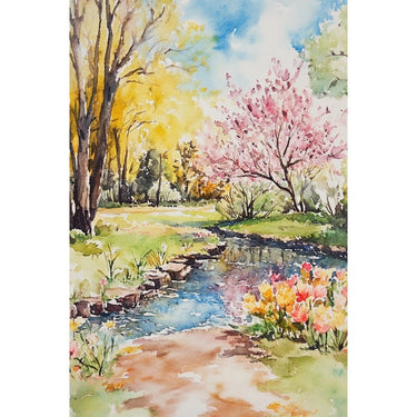 Spring Watercolor canvas
